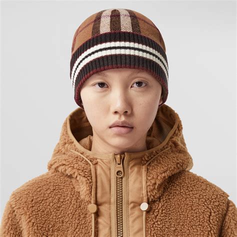 burberry small check cashmere beanie hat|burburry cap.